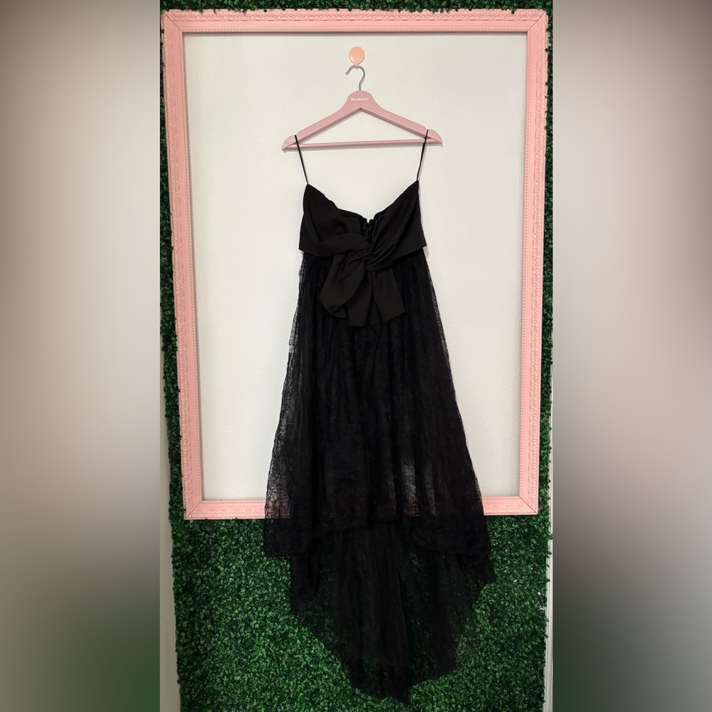 Fashion Nova strapless lace black dress - size M